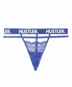Hustler Branded Lace Blue Thong 25 Hustler Branded Lace Blue Thong