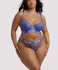 Hustler Branded Lace Blue Thong 21 Hustler Branded Lace Blue Thong
