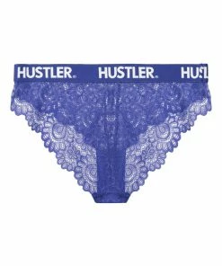 Hustler Branded Lace Blue Brief