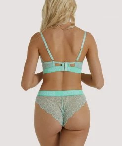 Hustler Branded Mint Lace Brief