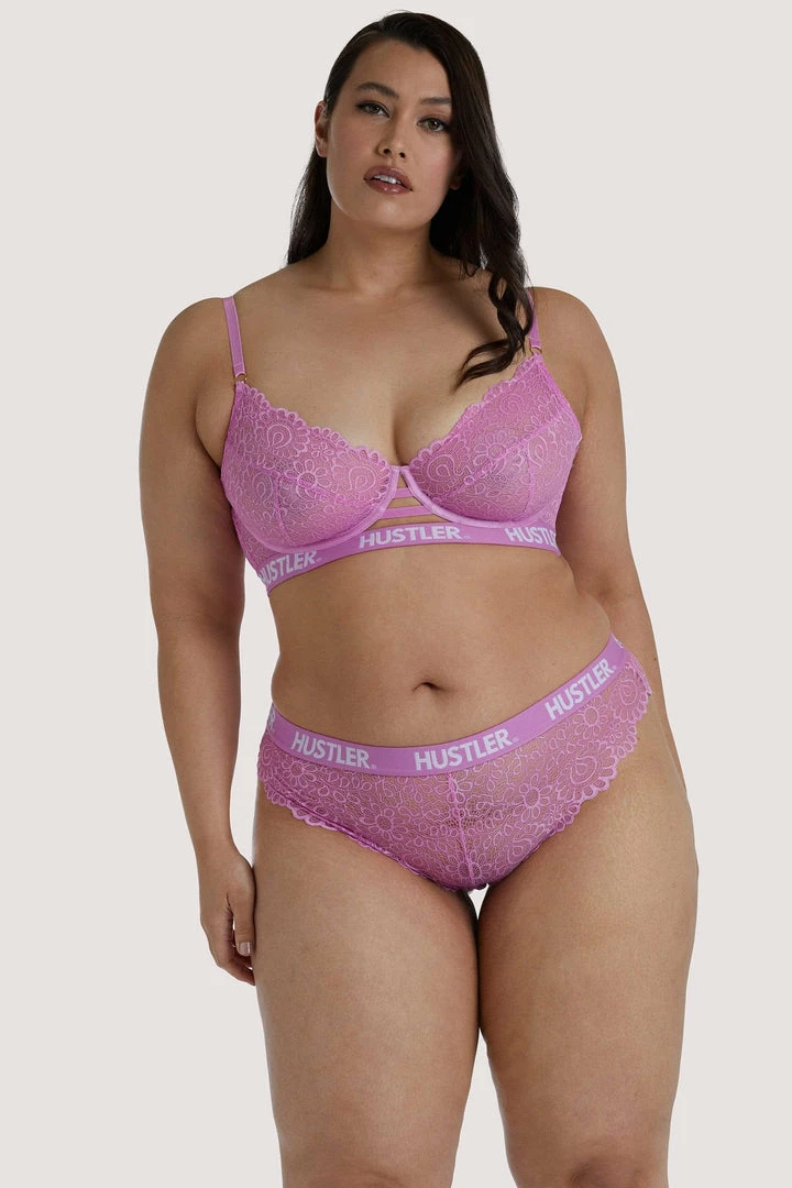 Hustler Outlet Branded Pink Curve Lace Brief 6 Hustler Outlet Branded Pink Curve Lace Brief