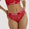 Hustler Branded Red Lace Brief Everyday Lingerie