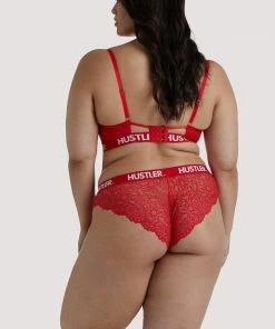Hustler Everyday Lingerie Branded Red Lace Curve Brief 8 Hustler Everyday Lingerie Branded Red Lace Curve Brief