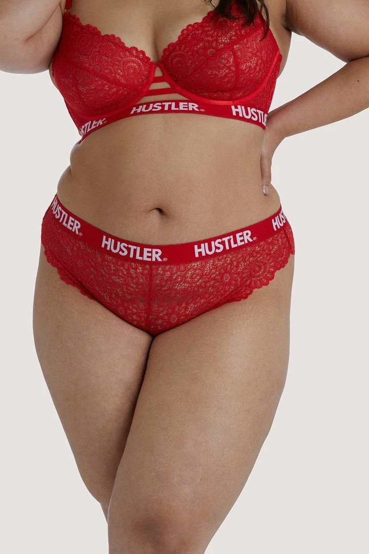Hustler Everyday Lingerie Branded Red Lace Curve Brief 3 Hustler Everyday Lingerie Branded Red Lace Curve Brief