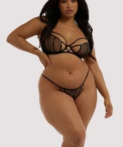 Hustler Kelly Black PVC Cut Out Thong