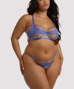 Hustler Mya Blue Lace Brief