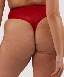 Hustler Erotic Maxine Red PVC High Waist Curve Brief