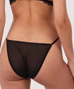 Hustler Knickers Tallie Black Lace Trim Brief