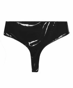 Hustler Erotic Maxine Black PVC High Waist Curve Brief