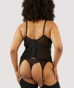 Hustler Fabrice Black Lace And Mesh Basque Basques & Corsets