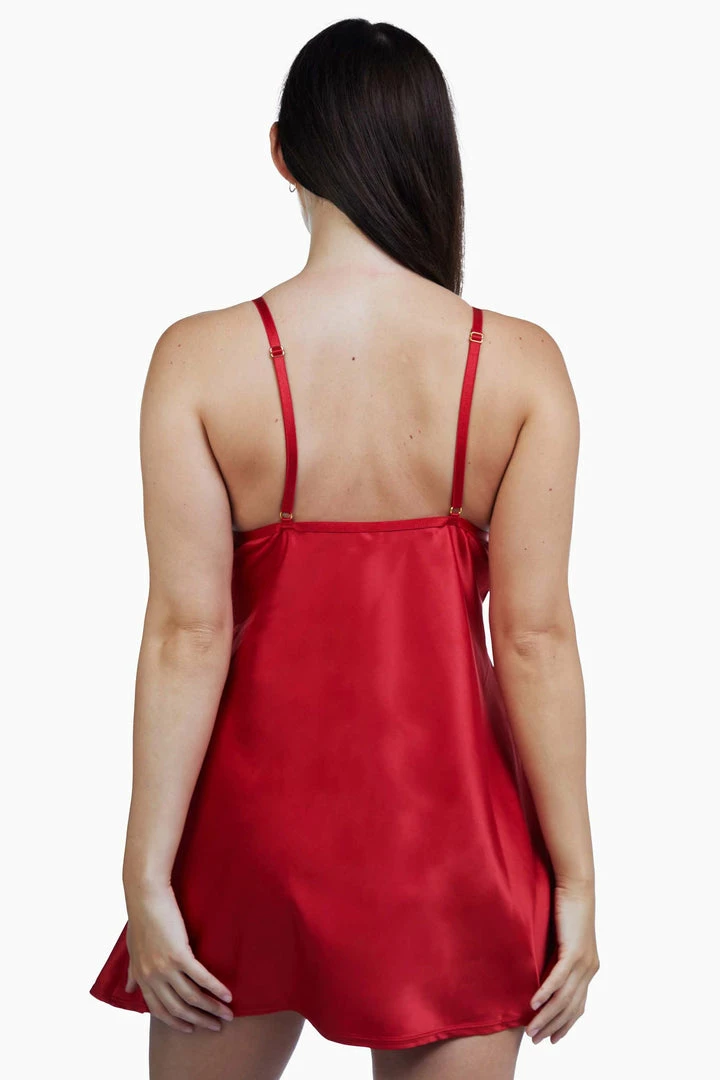 Hustler Brooke Red Applique Chemise Nightwear 9 Hustler Brooke Red Applique Chemise Nightwear