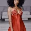 Hustler Brooke Red Applique Chemise Nightwear