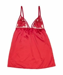 Hustler Brooke Red Applique Chemise Nightwear 12 Hustler Brooke Red Applique Chemise Nightwear