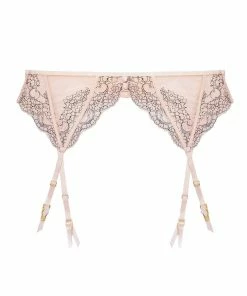Hustler Jenny Graphic Lace Blush Suspender Belt Suspenders 11 Hustler Jenny Graphic Lace Blush Suspender Belt Suspenders