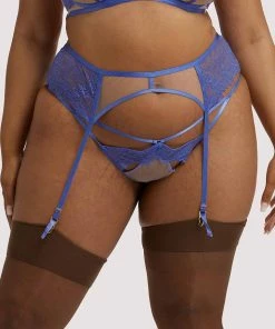Hustler Mya Blue Lace Suspender