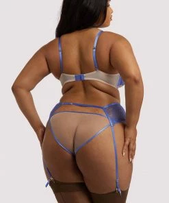 Hustler Mya Blue Lace Suspender