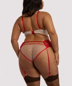 Hustler Mya Red Lace Suspender