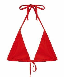 Hustler Red Triangle Bikini Top Swimwear