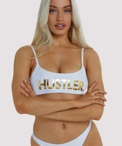 Hustler White Bikini Top Swimwear