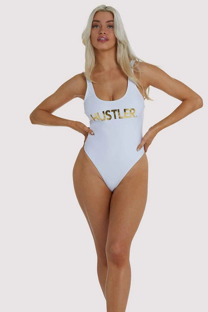 Hustler White Swimsuit Swimwear 5 Hustler White Swimsuit Swimwear
