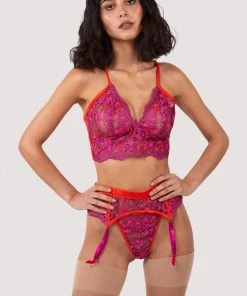 Kilo Brava Hot Pink Lace Bralette Non Wired Bras
