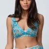 Kilo Brava Blue Embroidered Bralette Outlet