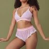 Kilo Brava Pink Gingham Triangle Bralette Bras 2 Kilo Brava Pink Gingham Triangle Bralette Bras