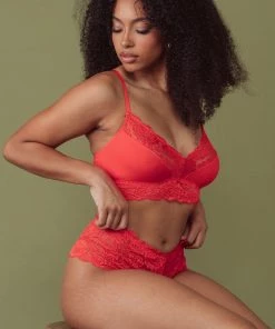 Kilo Brava Tigerlilly Orange V-Neck Bralette