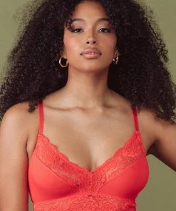 Kilo Brava Tigerlilly Orange V-Neck Bralette