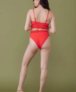 Kilo Brava Tigerlilly Orange High Leg Brief Knickers 8 Kilo Brava Tigerlilly Orange High Leg Brief Knickers