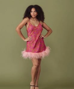 Kilo Brava Cheetah Shell Print Short Slip Dress Nightwear