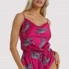 Kilo Brava Hot Pink Zebra Playsuit