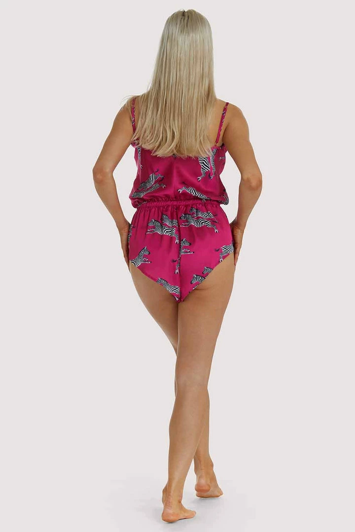 Kilo Brava Hot Pink Zebra Playsuit 5 Kilo Brava Hot Pink Zebra Playsuit