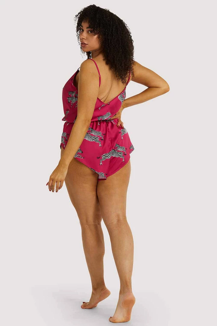Kilo Brava Hot Pink Zebra Playsuit 8 Kilo Brava Hot Pink Zebra Playsuit