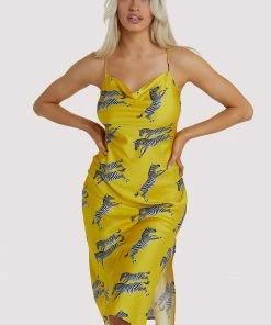 Kilo Brava Mustard Zebra Dress Nightwear