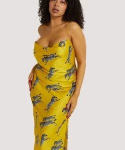 Kilo Brava Mustard Zebra Dress Nightwear