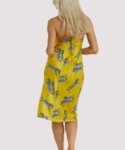 Kilo Brava Mustard Zebra Dress Nightwear