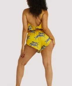 Kilo Brava Mustard Zebra Playsuit Nightwear
