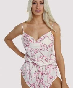 Kilo Brava Nightwear Pink Flamingo Playsuit