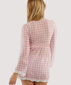 Kilo Brava Mini Pink Gingham Robe Nightwear