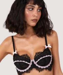 Kiss Me Deadly Caresse Black Lace Bra Bras