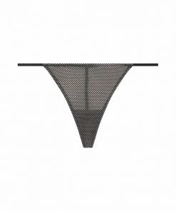 Kiss Me Deadly Vidal Black Fishnet Front Thong