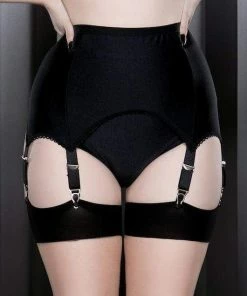 Kiss Me Deadly Retro Classics 6-Strap Suspender Belt Retro Bras