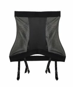 Kiss Me Deadly Vidal Black Fishnet Suspender Suspenders