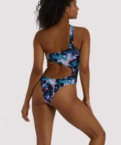 Luxe Palm Asymmetric Cut Out Swimsuit Swimwear 14 Luxe Palm Asymmetric Cut Out Swimsuit Swimwear