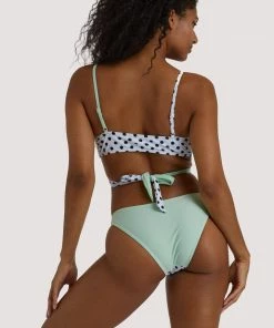 Luxe Palm Green And Polka Dot Brazilian Briefs