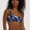 Luxe Palm One Shoulder Bikini Top 1 Luxe Palm One Shoulder Bikini Top