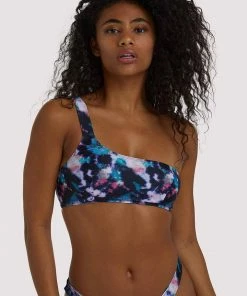 Luxe Palm One Shoulder Bikini Top