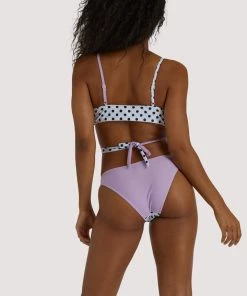 Luxe Palm Purple And Polka Dot Brazilian Briefs Swimwear 11 Luxe Palm Purple And Polka Dot Brazilian Briefs Swimwear