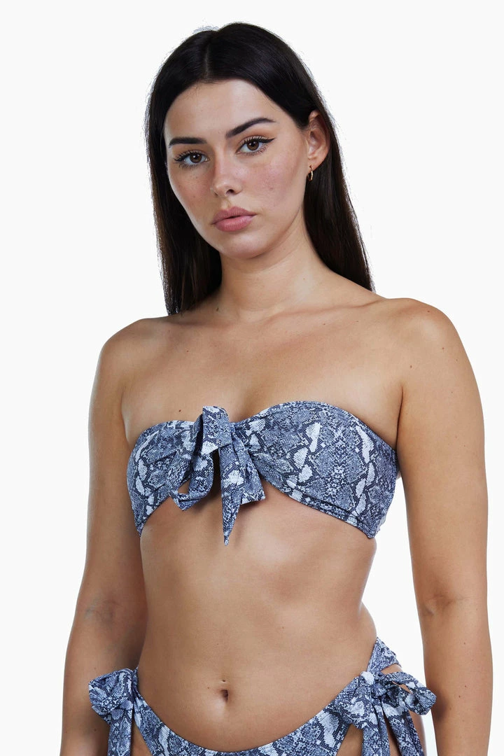Luxe Palm Snake Bow Tie Bandeau 8 Luxe Palm Snake Bow Tie Bandeau